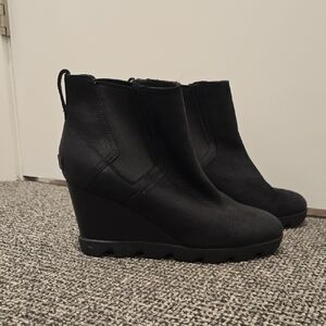 Women's Sorel Black Wedge Ankle Boots